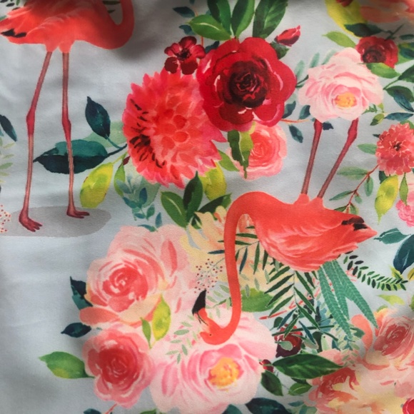 NWT Emme Jordan One Piece Bathing Suit Tropical Flamingo Print Small - Picture 7 of 9